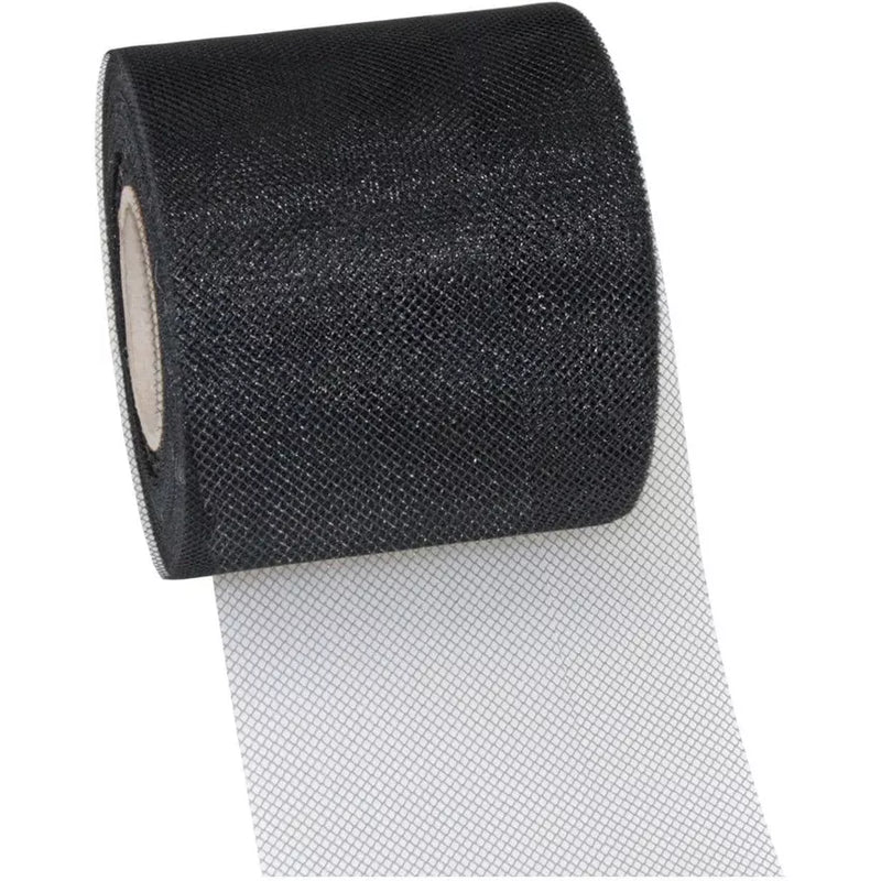 Nastro in Tulle Fine Nero 50 mm x 50 mt