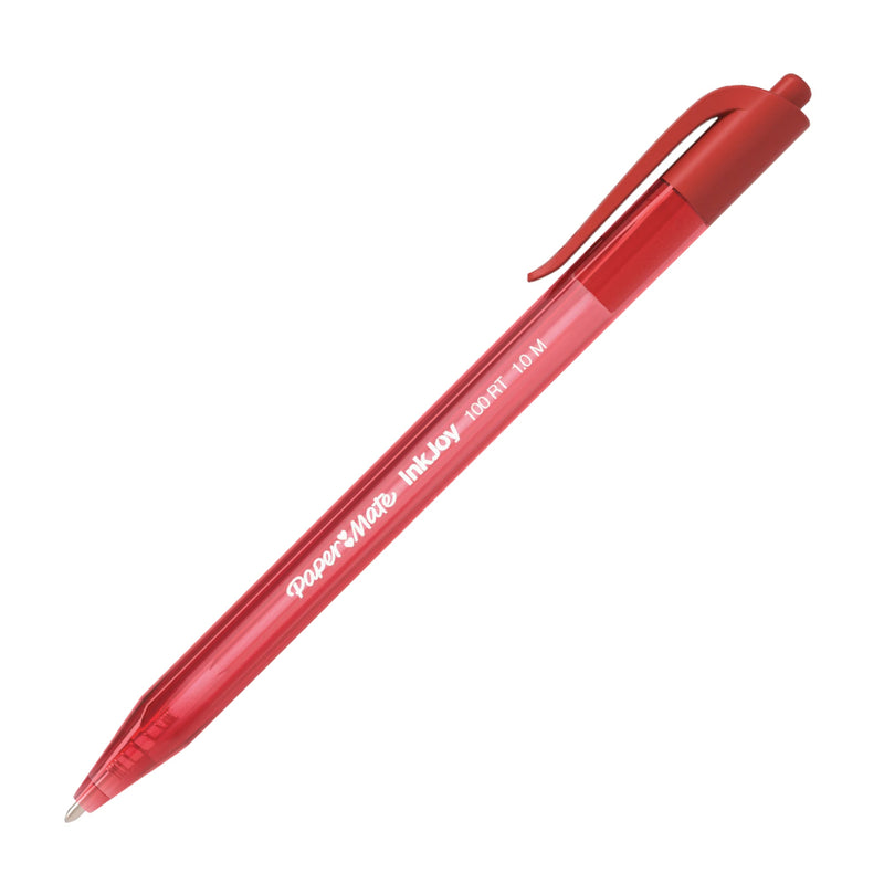 Penna a Sfera Papermate Inkjoy 100 a Scatto Rosso