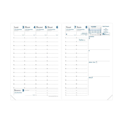 Agenda 13 Mesi Settimanale Quo Vadis Affari Club 2026 Rosso 10 x 15 cm