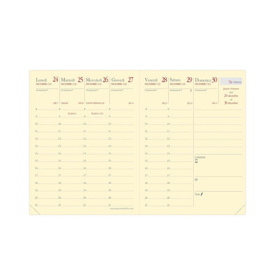 Agenda 12 Mesi Settimanale Quo Vadis Carla Prestige Marlow 2026 Blu 8 x 10,5 cm