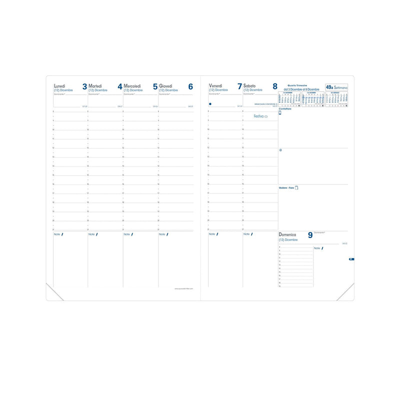 Ricambio Agenda Settimanale 13 Mesi Prenote 21 x 29,7 cm