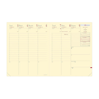 Agenda 13 Mesi Settimanale Quo Vadis Presidente Soho 2026 Blu Acciaio in Carta Avorio 21 x 27 cm