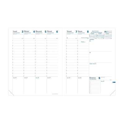 Agenda 13 Mesi Settimanale Quo Vadis Trinote Club 2026 Blu Navy 18 x 24 cm