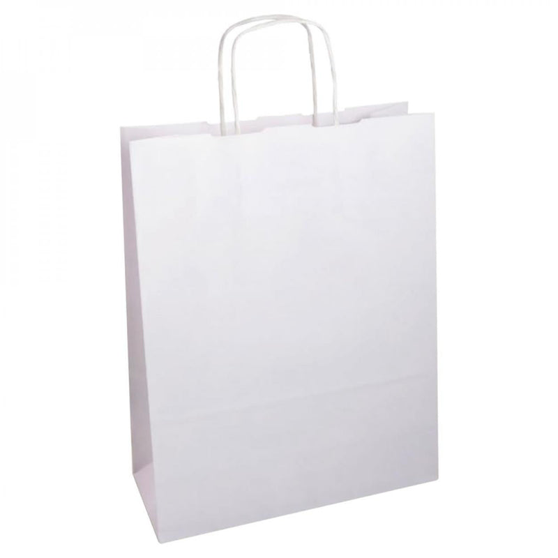 Borsa Carta Kraft Bianco
