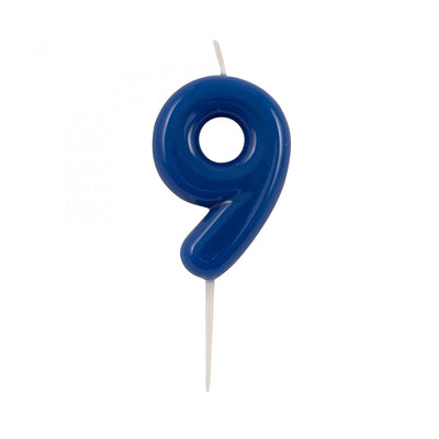 Candelina Compleanno Laccata Blu 10,5 cm