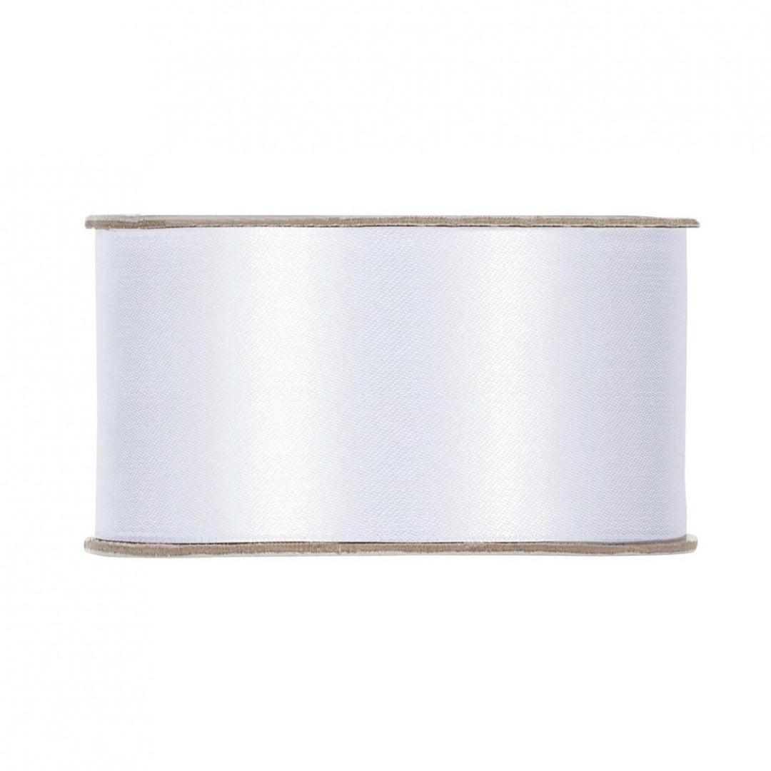 Eleganza Nastro In Raso Con Lustrini - 9,1 Metri X 63 Mm (Colore Argento)