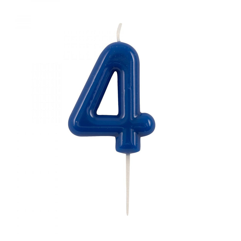 Candelina Compleanno Laccata Blu 10,5 cm
