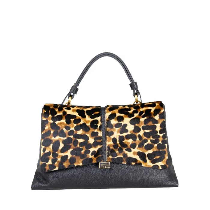 Borsa Loristella Kendall in Pelle Cavallino Leopardo