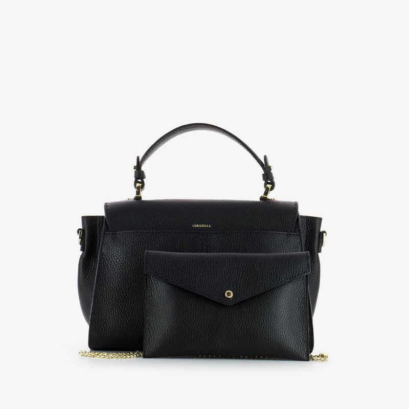 Borsa Loristella Muriel in Pelle Colorata Nero
