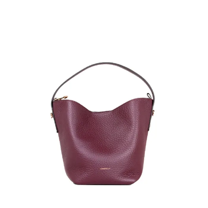 Borsa Loristella Emma in Pelle Colorata Burgundy