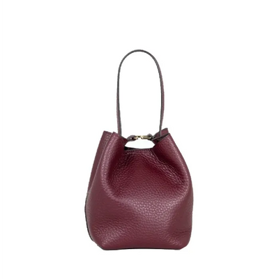 Borsa Loristella Emma in Pelle Colorata Burgundy