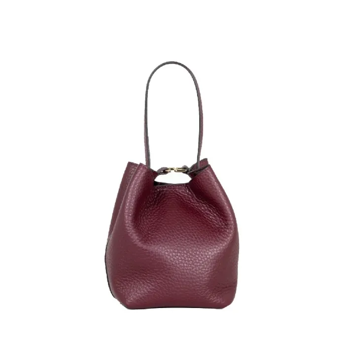 Borsa Loristella Emma in Pelle Colorata Burgundy