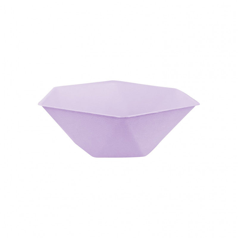 Piatto Fondo Biocompostabile Esagonale Viola 16 x 14 cm - 6 pezzi