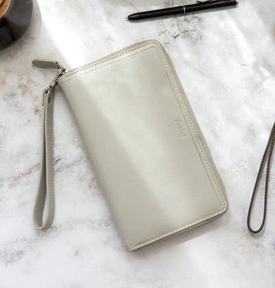 Organizer Filofax Malden Personal Compact con Zip Stone con Planner Annuale non Datato