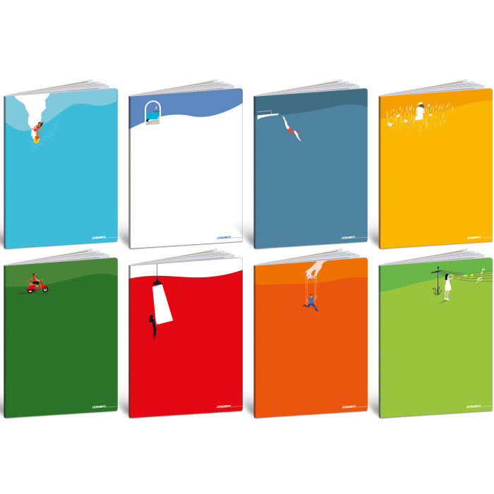 Quaderno Maxi Slow Color 80 gr / 20 Fogli / a Quadretti da 5 mm con Margine - 10 pezzi