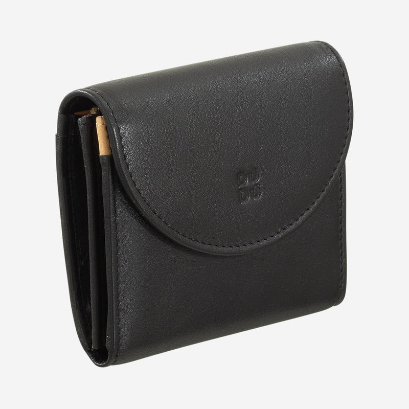 Portafoglio da Donna Dudubags Malaga in Pelle Nero & Rosa