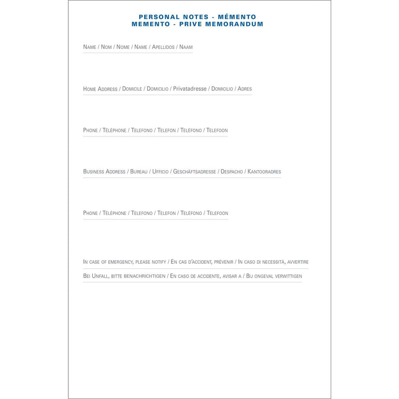 Agenda 13 Mesi Settimanale Quo Vadis Esecutivo Equology 2026 Blu 16 x 16 cm