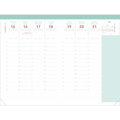 Agenda 13 Mesi Settimanale Quo Vadis Ministro Calypso 2026 Verde 16 x 24 cm