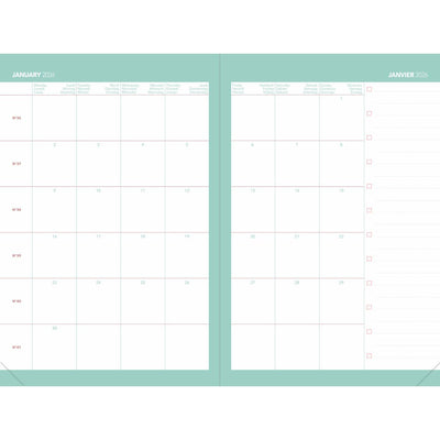 Agenda 13 Mesi Settimanale Quo Vadis Ministro Calypso 2026 Verde 16 x 24 cm