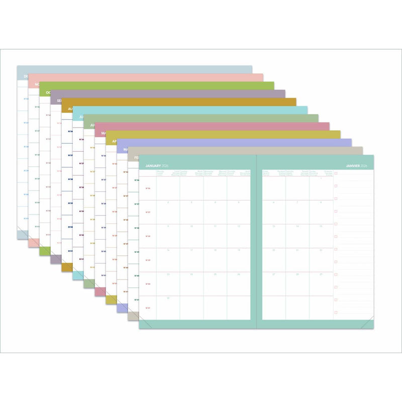 Agenda 13 Mesi Settimanale Quo Vadis Ministro Calypso 2026 Verde 16 x 24 cm