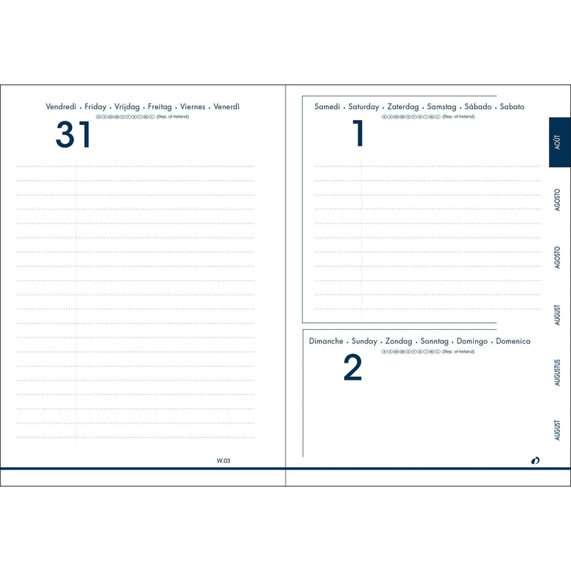 Agenda Scolastica Giornaliera Eurotextagenda Rio Azzurro 12 x 17 cm