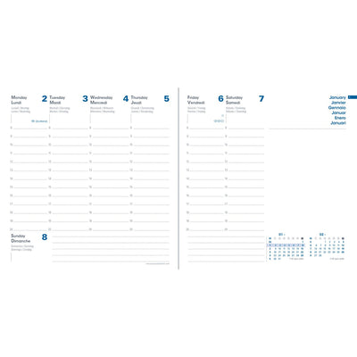 Agenda Settimanale Esecutivo Equology Blu 16 x 16 cm