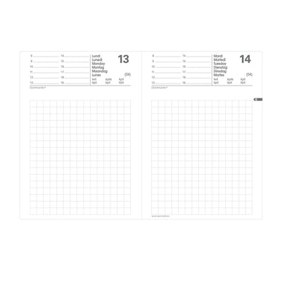 Agenda 12 Mesi Giornaliera Quo Vadis Maor Club 2026 Blu Navy 8,5 x 13 cm