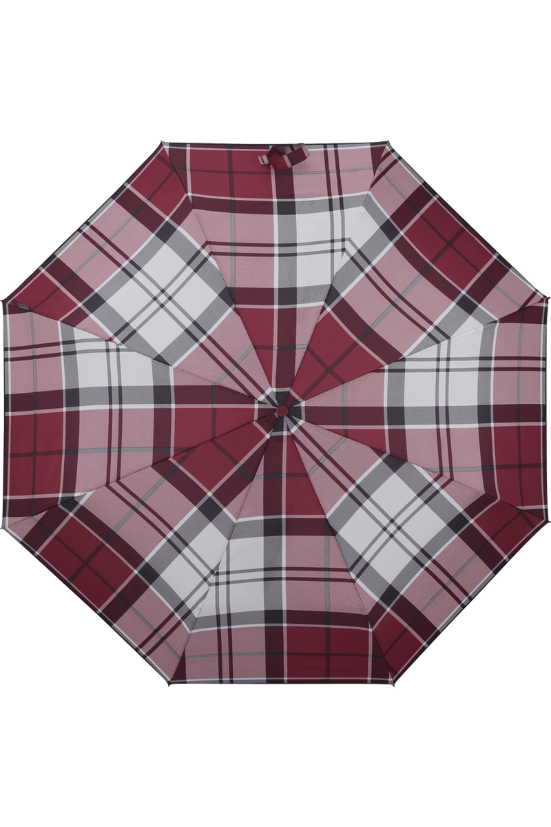 Ombrello Samsonite Alu Drop S con Apertura e Chiusura Automatica Garnet Red Check