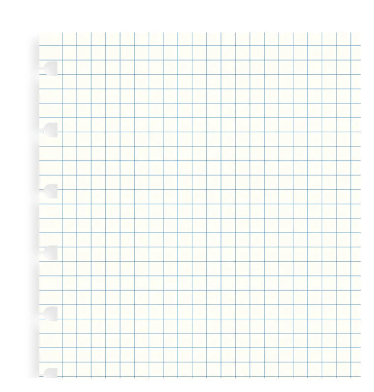 Refill Notebook Filofax A5 con Pagine Bianche a Quadretti - 32 fogli