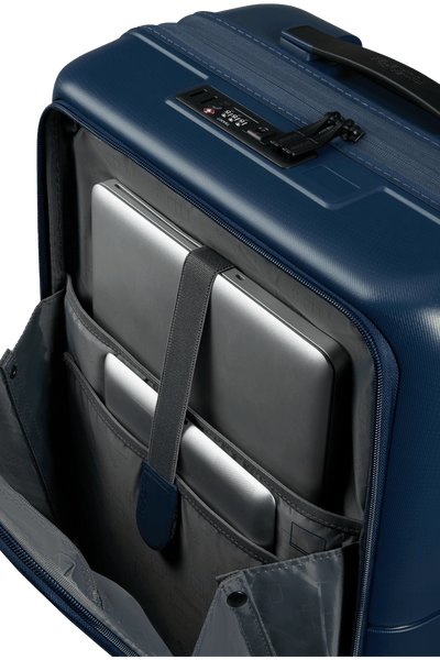 Valigia da Cabina Espandibile American Tourister DashPop Easy Access Spinner 55 cm con Porta PC 15,6'' Midnight Blue