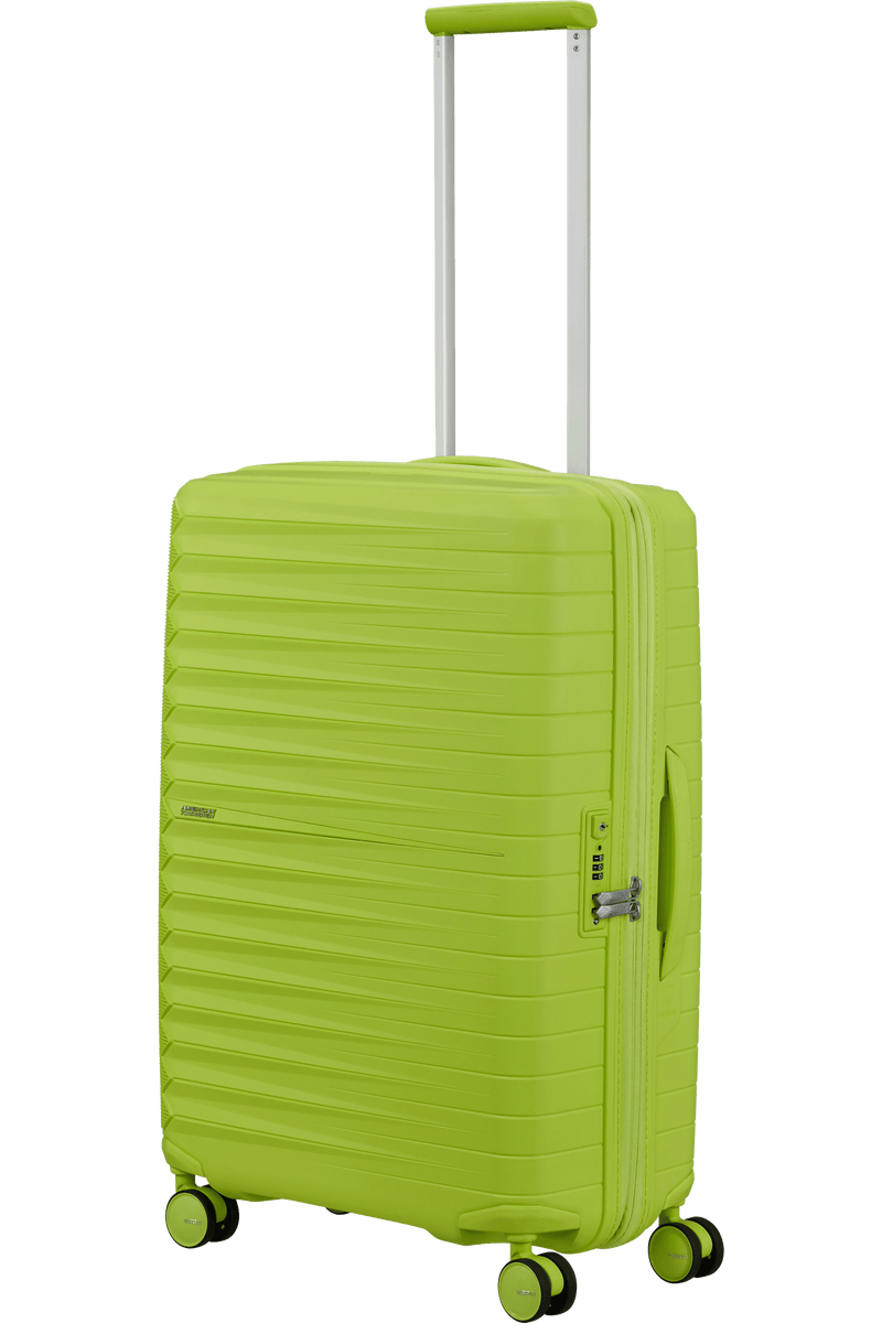 Valigia Media Espandibile American Tourister Fastforward Spinner con TSA 68 cm Neon Lime