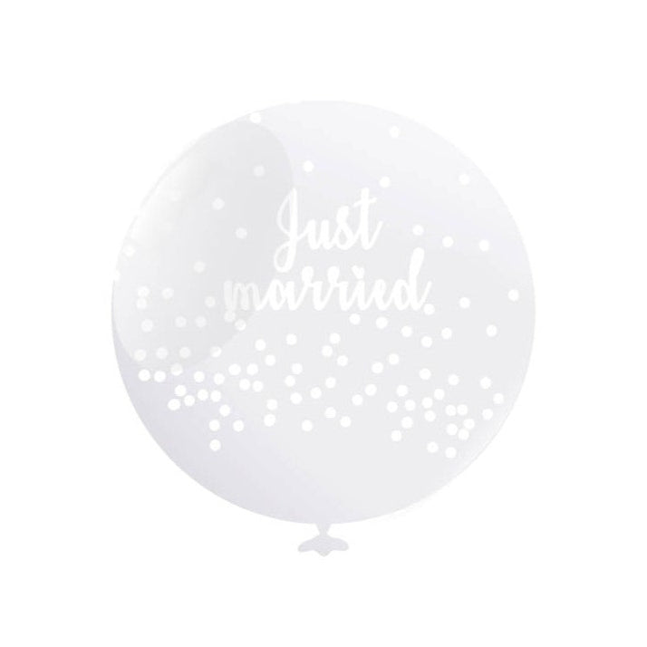 Palloni Just Married Trasparente 50 cm - 6 pezzi