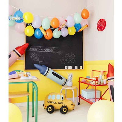 Palloncino in Foil Autoportante Scuolabus 36 x 66 cm