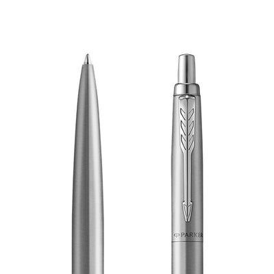 Penna a Sfera Parker Jotter XL Monochrome CT in Acciaio Inossidabile con Punta Media Blu