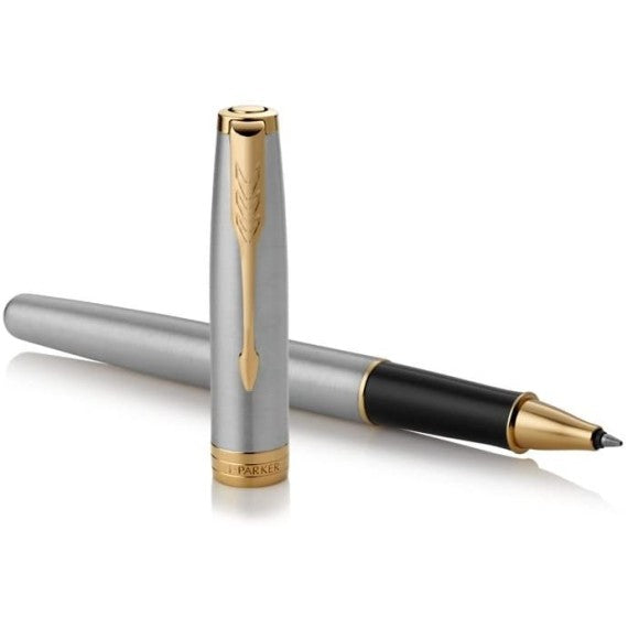 Penna Roller Parker Sonnet Pioneers Collection Arrow Steel Lacquer GT con Punta Fine