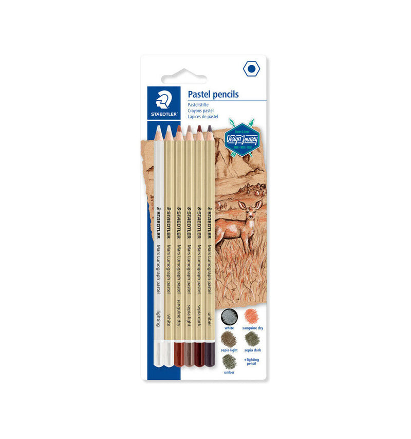 Matite Staedtler Mars Lumograph Pastel - 6 pezzi