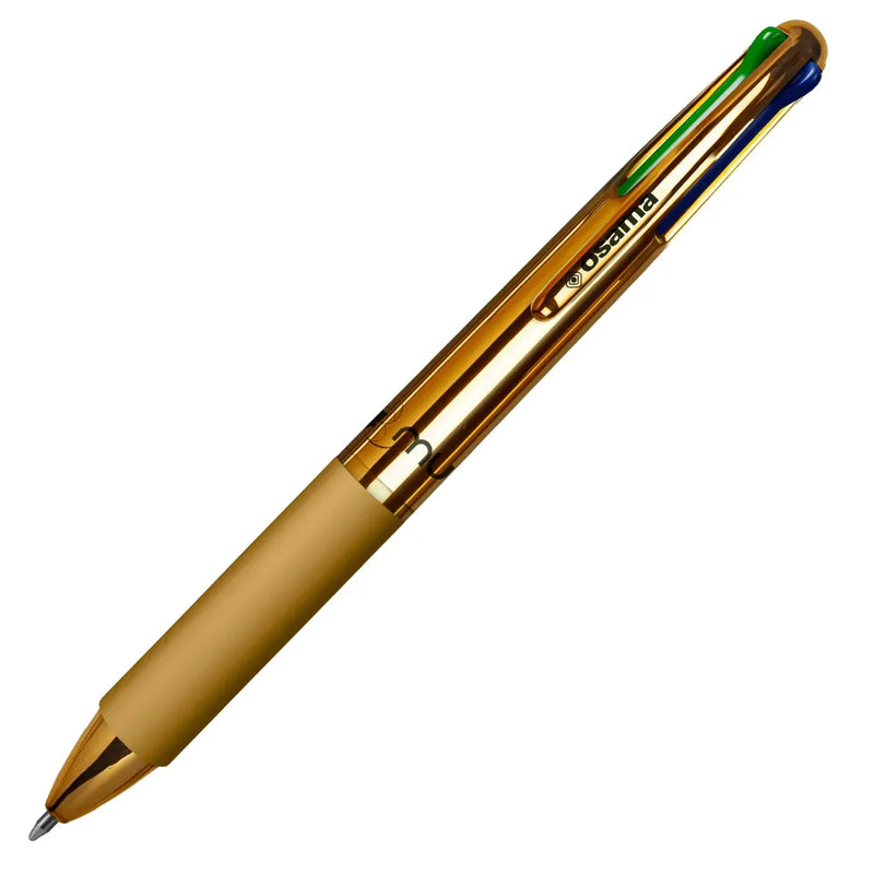Penna a Sfera Osama 4Multi Chrome Metallic Gold