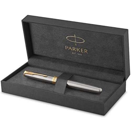 Penna Roller Parker Sonnet Pioneers Collection Arrow Steel Lacquer GT con Punta Fine