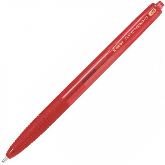 Penna a Sfera Pilot SuperGrip G a Scatto con Tratto 1,6 mm e Inchiostro Rosso