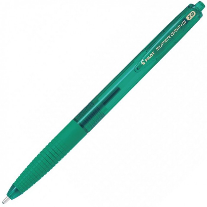 Penna a Sfera Pilot SuperGrip G a Scatto con Tratto 1,6 mm e Inchiostro Verde