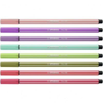 Pennarelli Stabilo Pen 68 New Pastel Colors - 8 pezzi