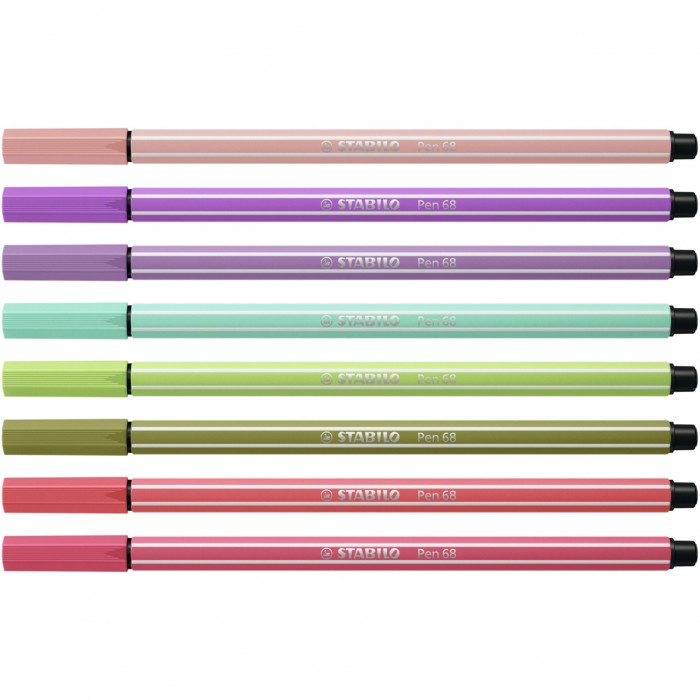 Pennarelli Stabilo Pen 68 New Pastel Colors - 8 pezzi