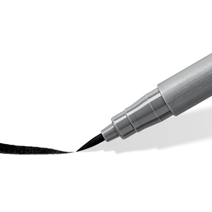 Pennarelli Pigment Arts Staedtler 372 Gray Colours con Punta a Pennello Morbida - 6 pezzi