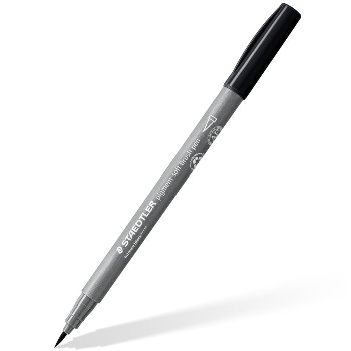 Pennarelli Pigment Arts Staedtler 372 Gray Colours con Punta a Pennello Morbida - 6 pezzi