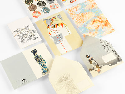 Set per Corrispondenza Pepin Kimono con Carta da Lettere A5, Buste e Stickers - 108 pezzi