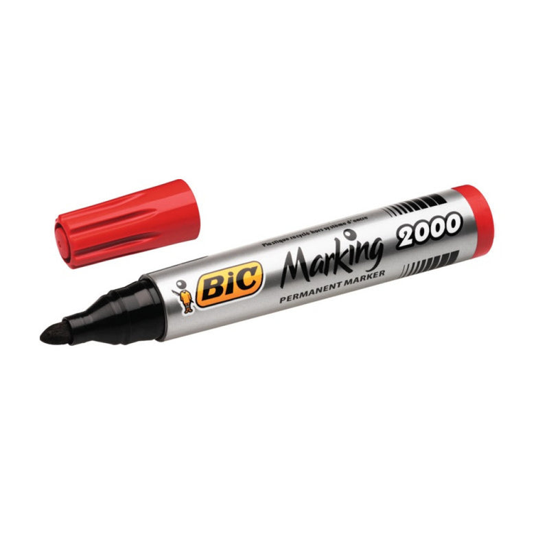 Pennarello Bic Markin 2000 a Punta Tonda da 1,7 mm Rosso