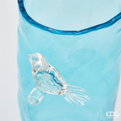 Vaso Trespolo Cilindro Blu 10 x 27 cm