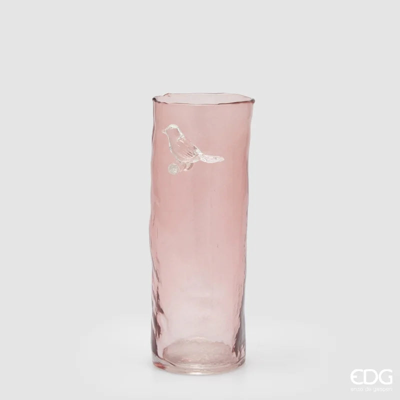 Vaso Trespolo Cilindro Rosa 10 x 27 cm
