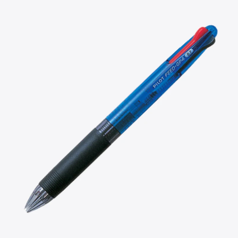 Penna a Sfera Pilot Feed GP4 con 4 Colori e Fusto Blu