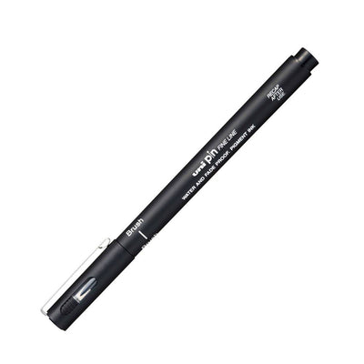 Marcatore a Penna Uni Pin Fineliner con Punta a Pennello Nero